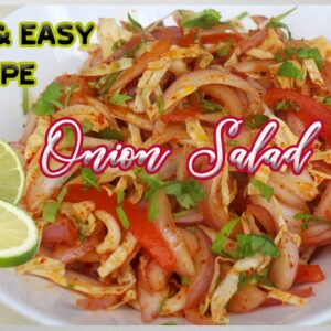 Simple & Easy ONION SALAD Recipe | How To Make ONION SALAD At Home | Easy & Quick Salad Recipe