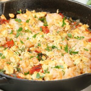 Baked Greek Shrimp with Feta | 20 Minute Meal | Easy Weeknight Dinner Recipe