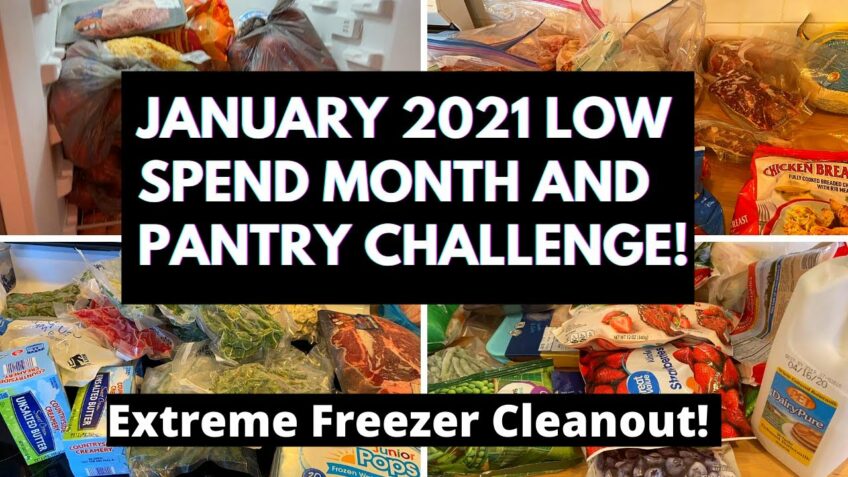 Extreme Freezer Cleanout! January 2022 Pantry Challenge & No Spend Month! 3 Messy Freezers to Clean!