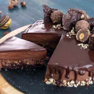 Ferrero Rocher Mousse Cake (Nutella Mousse Cake)