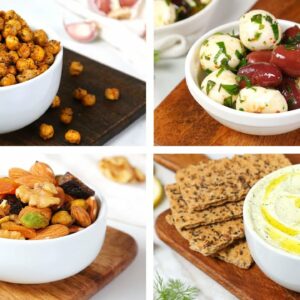 4 Healthy Mediterranean Snack Recipes | Quick + Easy + Delicious Snacks!