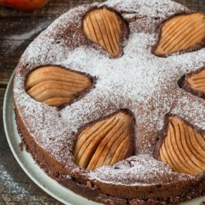 Almond Chocolate Pear Cake Recipe