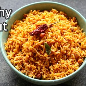 Peanut Rice – Healthy Groundnut Masala Rice – Lunch Box Recipe Ideas | Skinny Recipes