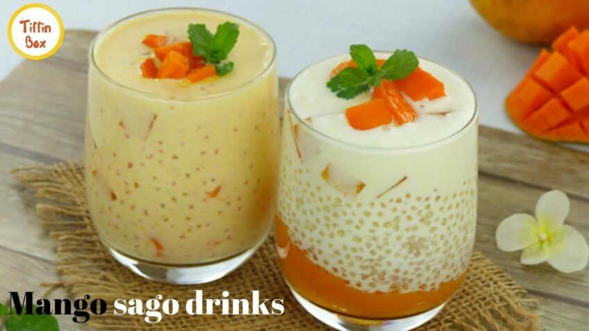 Mango Sago’t Gulman summer drinks for kids by Tiffin Box | Mango Pandan, TAPIOCA DESSERT recipe