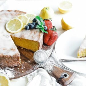 Homemade Lemon Polenta Cake Recipe + Lemon Icing