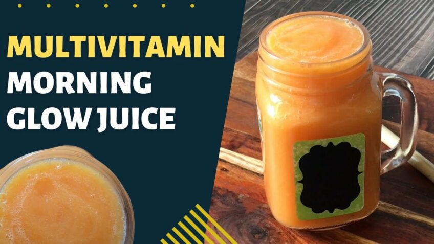 MultiVitamin Morning Glow Juice Recipe | Breakfast | Carrot Orange & Apple Detox Drink | Weight loss