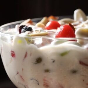 Fruit cream dessert recipe | fruit cream salad recipe
