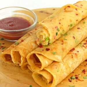 Spicy Vegetable Crepe Paratha Roll by Tiffin Box |  Easy Breakfast/ Snacks Recipe FOR KIDS