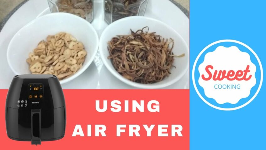 How to make garlic powder and fry onion using an air fryer //extremely easy// Phillips Air fryer.
