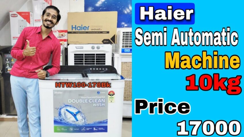 Haier Semi Automatic washing machine 10 kg || Haier Washing Machine HTW100-178Bk