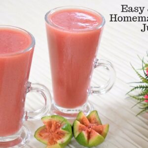अमरुद / पेरू का रस~Easy and Quick Guava Juice Recipe~Organic Fresh Juice~Food Connection