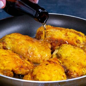 My dinner recipe for 3 days – chicken legs in the pan, with beer!