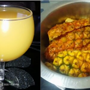 BOILED PINEAPPLE PEELS JUICE RECIPE/VERY HEALTHY & DELICIOUS // Never throw away the peels