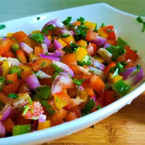 Bell Pepper Salsa Recipe | Easy Bell Pepper Salad Recipe