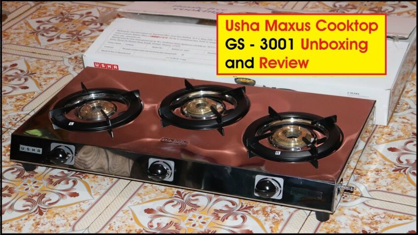 Usha Maxus Cooktop GS – 3001 3 Burner Gas Stove Unboxing and Review