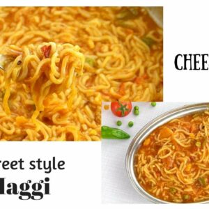 Mumbai Street Style ‘Cheesy Masala Maggi’ by Tiffin Box | Indian Veg Maggi Masala, Schezwan Maggi