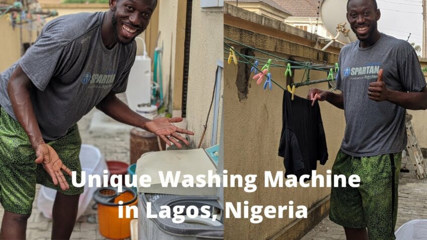 CHECK OUT THIS UNIQUE, AFRICAN STYLE WASHING MACHINE IN LAGOS, NIGERIA – TWIN TUB WASHING MACHINE.