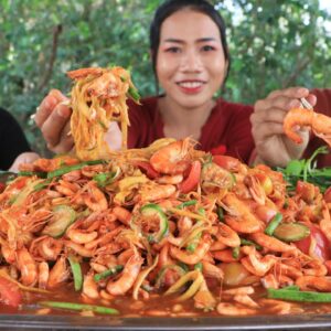 Yummy cooking shrimp salad with papaya recipe – Papaya salad with shrimp recipe