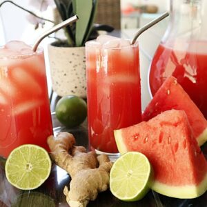 Watermelon Ginger and  Lime juice