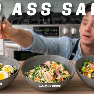 BIG ASS SALAD 3 Ways (Salad Recipes That Eat Like Entrees) | Weeknighting