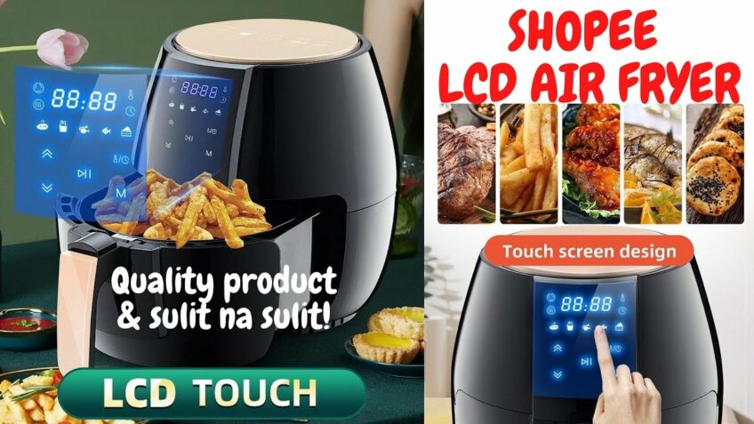 Shopee AIODIY Air Fryer LCD Touch Screen UNBOXING, REVIEW AND TESTING / Paano gamitin ang Air Fryer