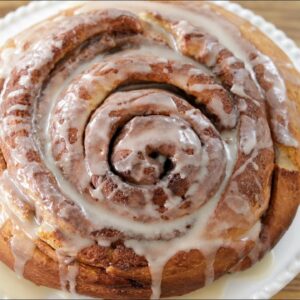 Cinnamon Roll Cake | Giant Cinnamon Roll Recipe