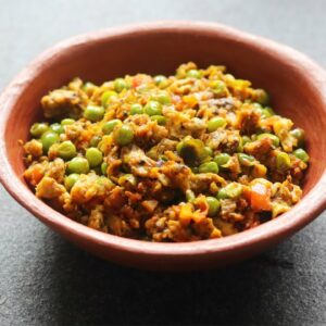 Mutta Peas – Egg & Green Peas Scrambled – Healthy High Protein Snacks | Skinny Recipes