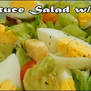 LETTUCE SALAD W/ EGG RECIPE | HOW TO MAKE LETTUCE SALAD | HEALTHY SALAD RECIPE