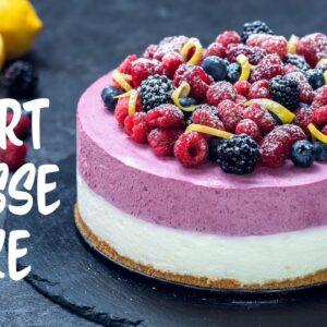 No-Bake Berry Lemon Yogurt Mousse Cake – No-Bake Summer Dessert