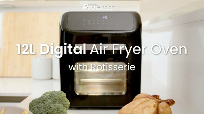 Pro Breeze 12L Air Fryer Oven with Rotisserie and Dehydrator