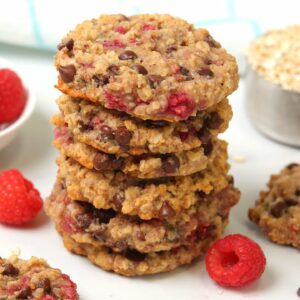 Chocolate Raspberry Cookies | Healthy + Gluten-Free + Vegan