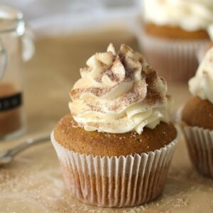 Spiced Pumpkin Cupcakes Recipe with Cream Cheese Frosting