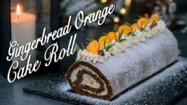 Gingerbread Orange Cake Roll – Christmas Gingerbread Yule Log