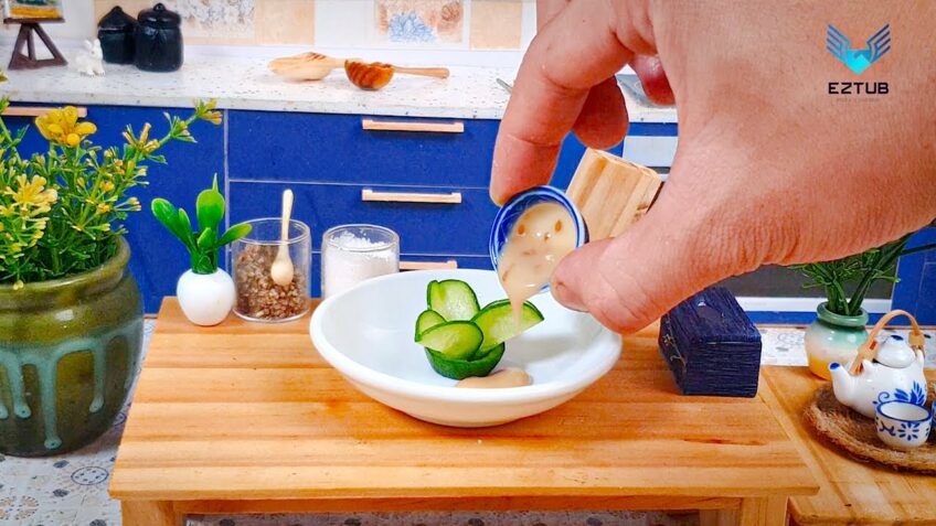 How to Cook Sea Grapes Salad with Sesame Sauce | Seaweed Salad Recipe | Miniature Food