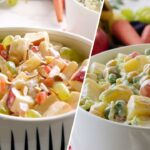 Creamy Fruit Salad  & Creamy Vegetable salad Recipes By Food Fusion (Ramazan Special)