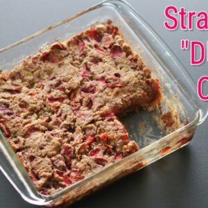 Eggless Strawberry Dump Cake Recipe From Scratch – No Maida, No Refined Sugar | Skinny Recipes