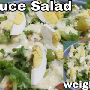 Lettuce Salad Recipes|how to make easy and healthy salad weight loss salad  #howto #lettucesalad