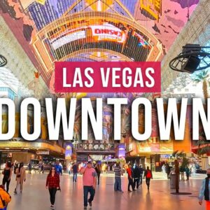Downtown Las Vegas Walking Tour – [Immersive sound – 4K/60fps]