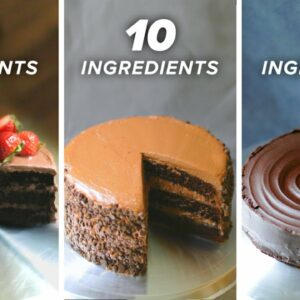 20-Ingredient vs. 10-Ingredient vs. 2-Ingredient Chocolate Cake • Tasty