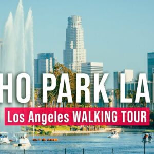 Echo Park Lake Walking Tour (Los Angeles) – [Immersive Sound – 4K/60fps]