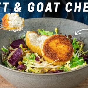 Crispy Herbed Goat Cheese and Marinated Beet Salad Recipe
