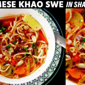 Khao Suey Recipe – Veg Noodles Soup in Restaurant / Shaadi Style – CookingShooking Burmese Khow Swe