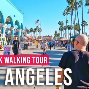 Los Angeles 4K Walking Tour – 4-hour LA Walk with Captions & Immersive Sound [4K/60fps]