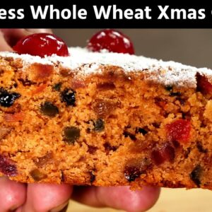 Eggless Christmas Fruit Cake [Whole Wheat] – Atta Fruit Plum Cake – CookingShooking Recipe