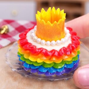 Beautiful Miniature Princess Cake Decorating | Amazing Tiny Cake Recipe Idea | Tiny Cooking ASMR