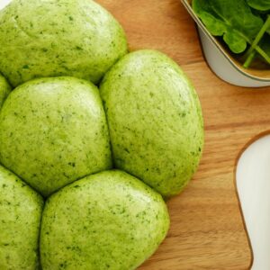 NO OVEN Quick Spinach Bread Buns，I have never eaten such healthy and soft buns like this