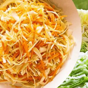 🥗😋 Vinegar Cabbage and Carrot Salad (easy coleslaw salad recipe❗)