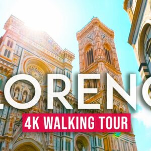 Florence 4K Walking Tour – With Captions  – [Immersive sound – 4K/60fps]