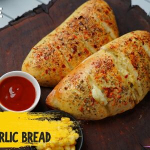 Cheese Garlic Bread Recipe | How To Make Delicious Cheese Garlic Bread Without Oven