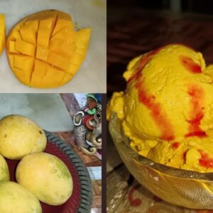 Mango Ice Cream at home |Easy Mango Ice Cream Recipe |3 ingredients,Creamy, No ice crystals| Bengali